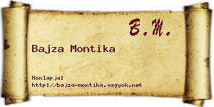 Bajza Montika névjegykártya